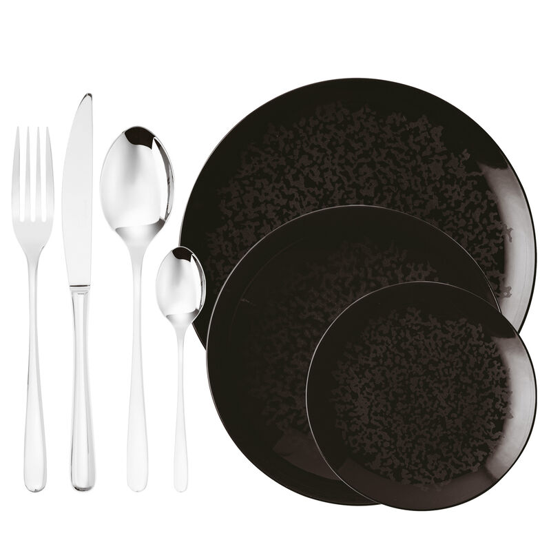 Cutlery set with plates set, 4 people